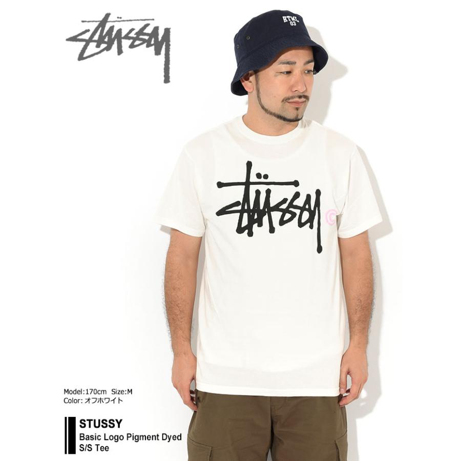 ステューシー Tシャツ 半袖 STUSSY メンズ Basic Logo Pigment Dyed ( stussy tシャツ tee ピグメント カットソー 1904553 USAモデル 正規 )｜icefield｜02