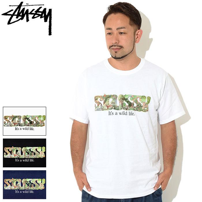 Stüssy 赤 M Tシャツ It's a wild life. STUSSY 'It's a Wild Life' Logo Graphic T-Shirt Men's size