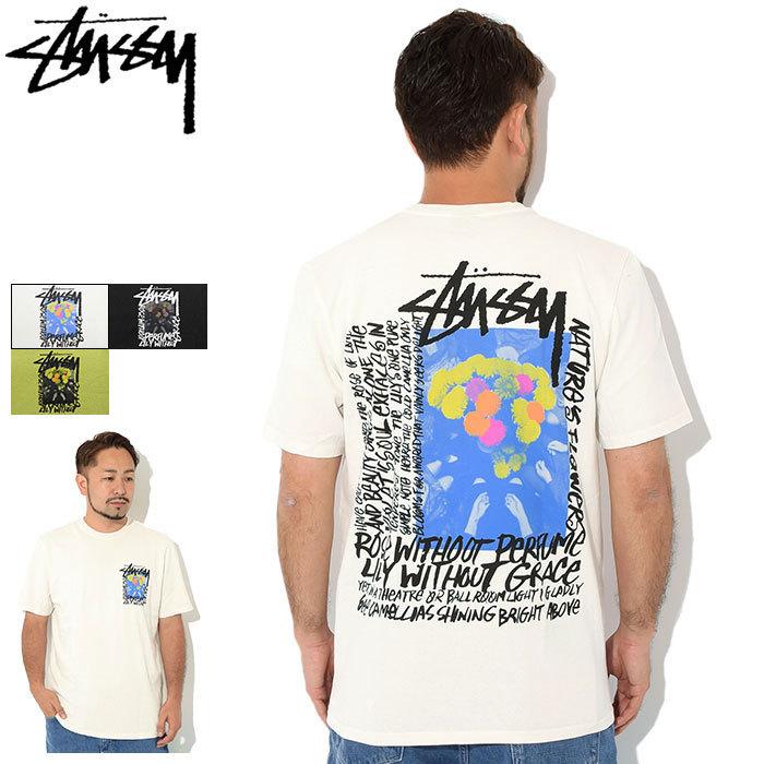 ステューシー Tシャツ 半袖 Stussy メンズ レディース Camellias Pigment Dyed Stussy Tシャツ Tee ピグメント Usaモデル 正規 Ice Field 通販 Paypayモール