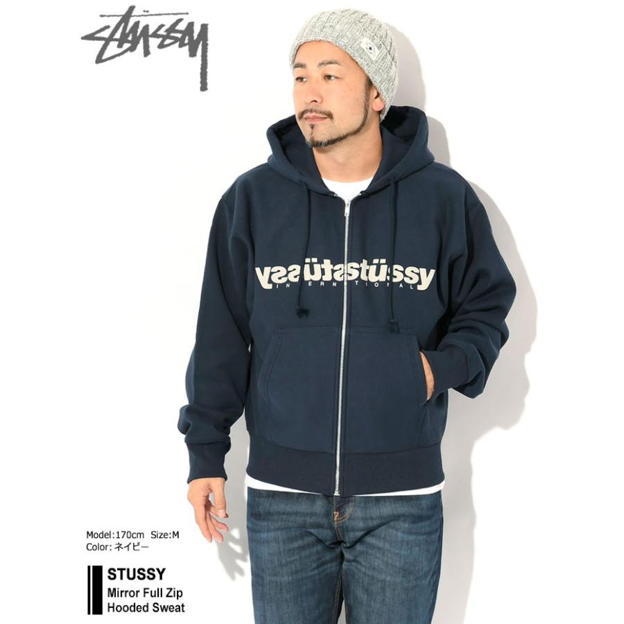 STUSSY ステューシー パーカー ジップアップ メンズ Mirror