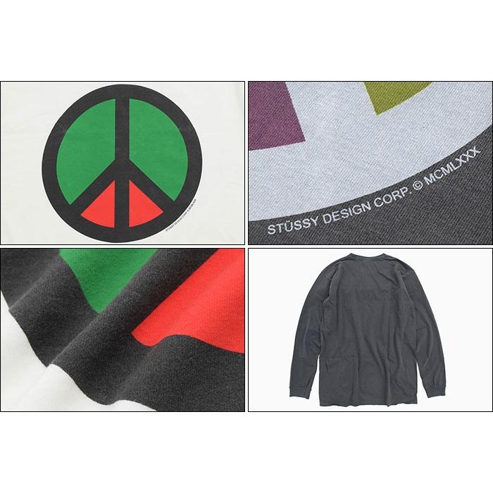STUSSY（ステューシー） Tシャツ 長袖 メンズ Peace Pigment Dyed