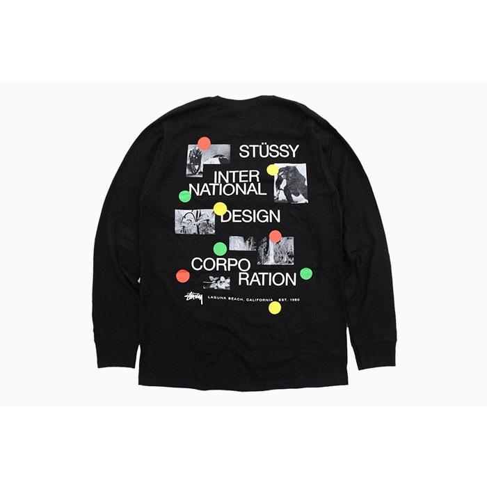 映える 袖ロゴ★Stussy★Pill コットン 長袖 Tシャツ STUSSY ステューシー Tシャツ 長袖 メンズ Dot Collage ( stussy