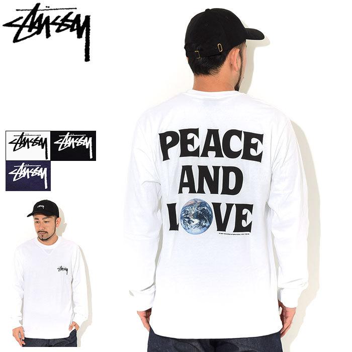 STUSSY（ステューシー） Tシャツ 長袖 メンズ Peace & Love ( stussy