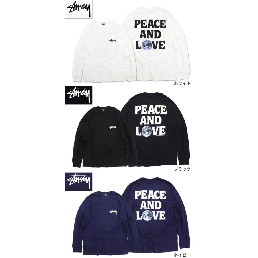STUSSY（ステューシー） Tシャツ 長袖 メンズ Peace & Love ( stussy
