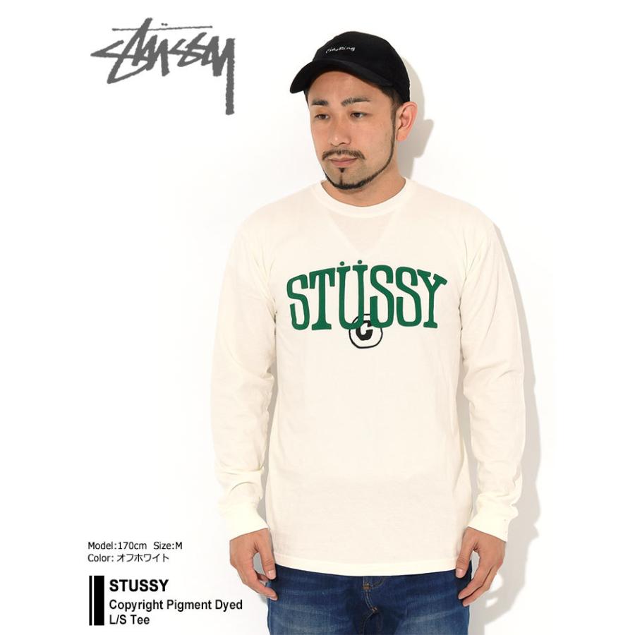 STUSSY ステューシー Tシャツ 長袖 メンズ Copyright Pigment Dyed