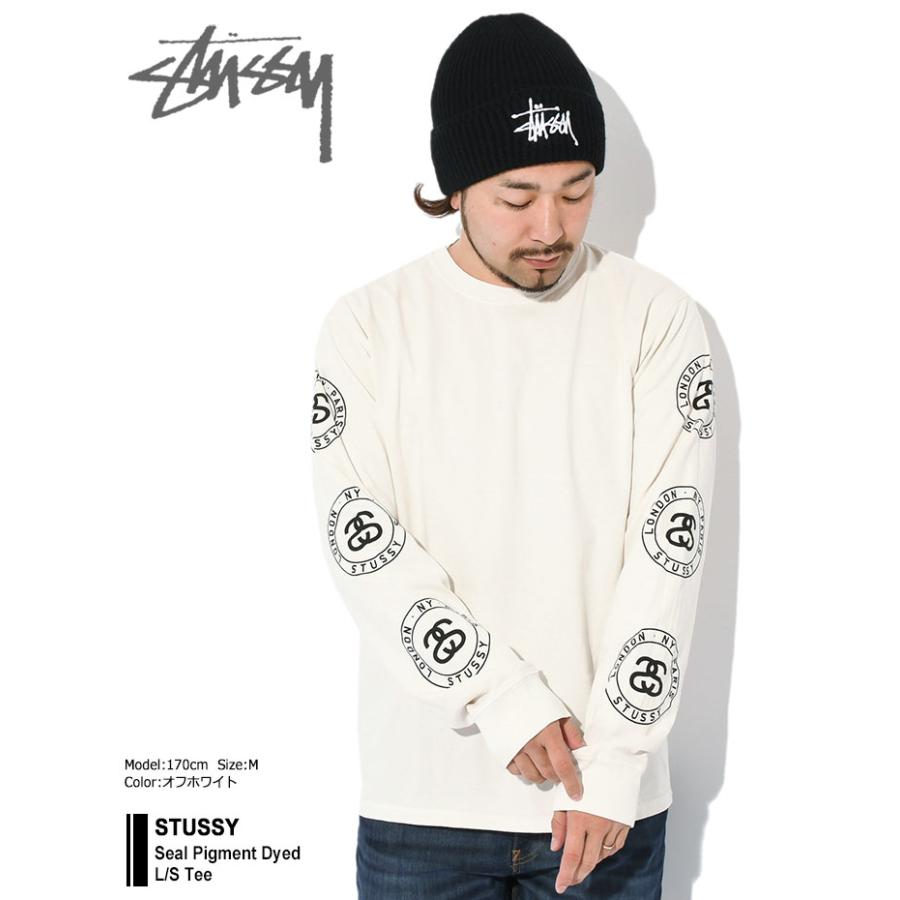 STUSSY ステューシー 長袖Tシャツ アーチロゴ 刺繍 中厚 STUSSY ステューシー 長袖Tシャツ アーチロゴ 刺繍 中厚