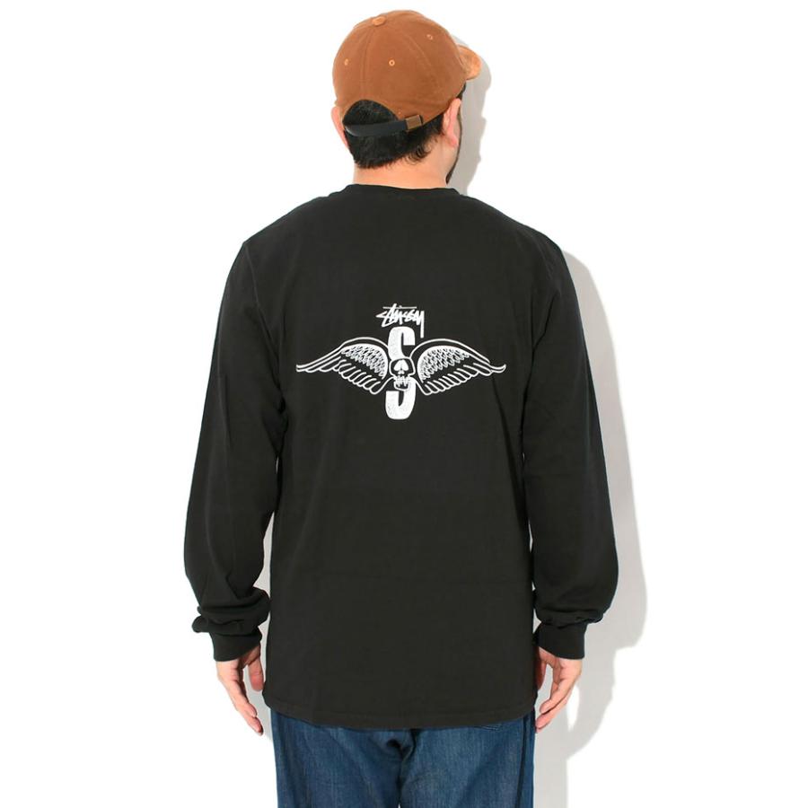 STUSSY ステューシー ロンT Tシャツ 長袖 メンズ Skull Wings