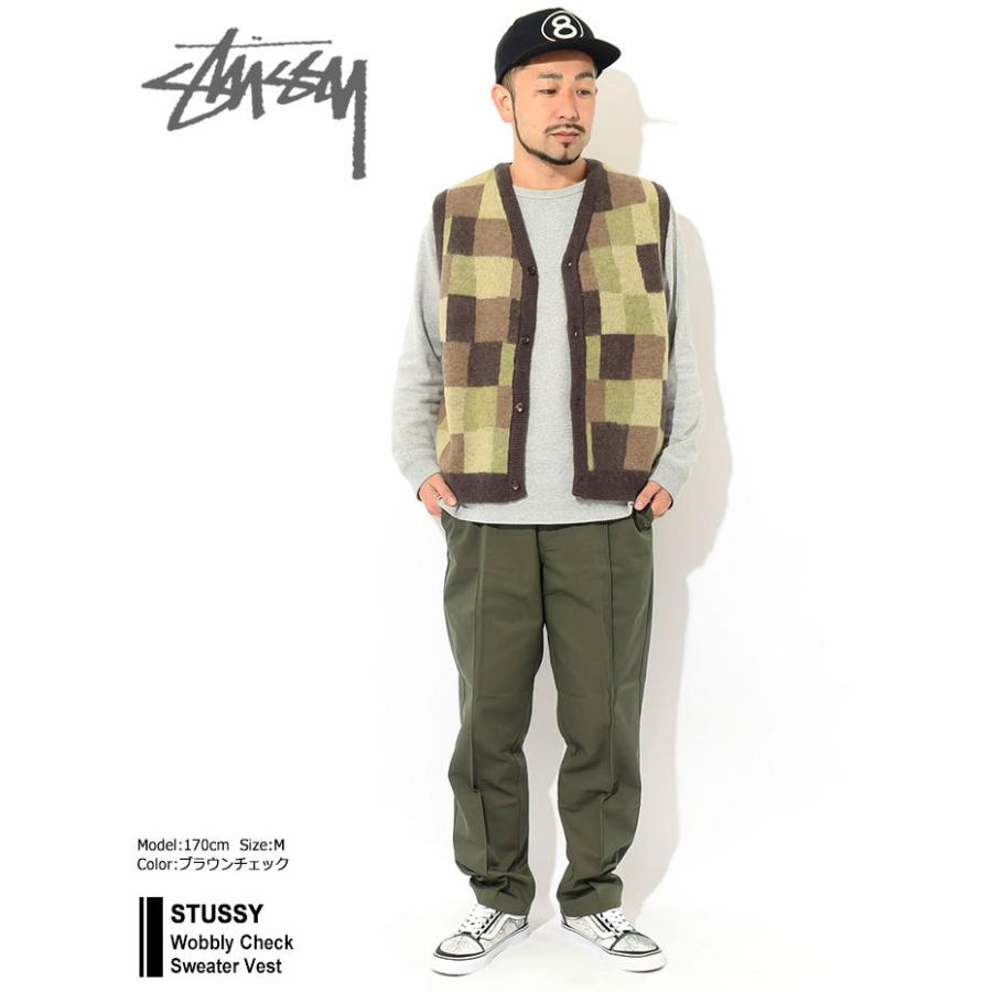 STUSSY ステューシー ベスト メンズ & レディース Wobbly Check STUSSY ステューシー ベスト メンズ & レディース Wobbly Check