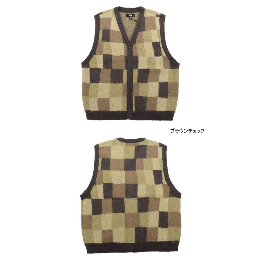 STUSSY ステューシー ベスト メンズ & レディース Wobbly Check STUSSY ステューシー ベスト メンズ & レディース Wobbly Check