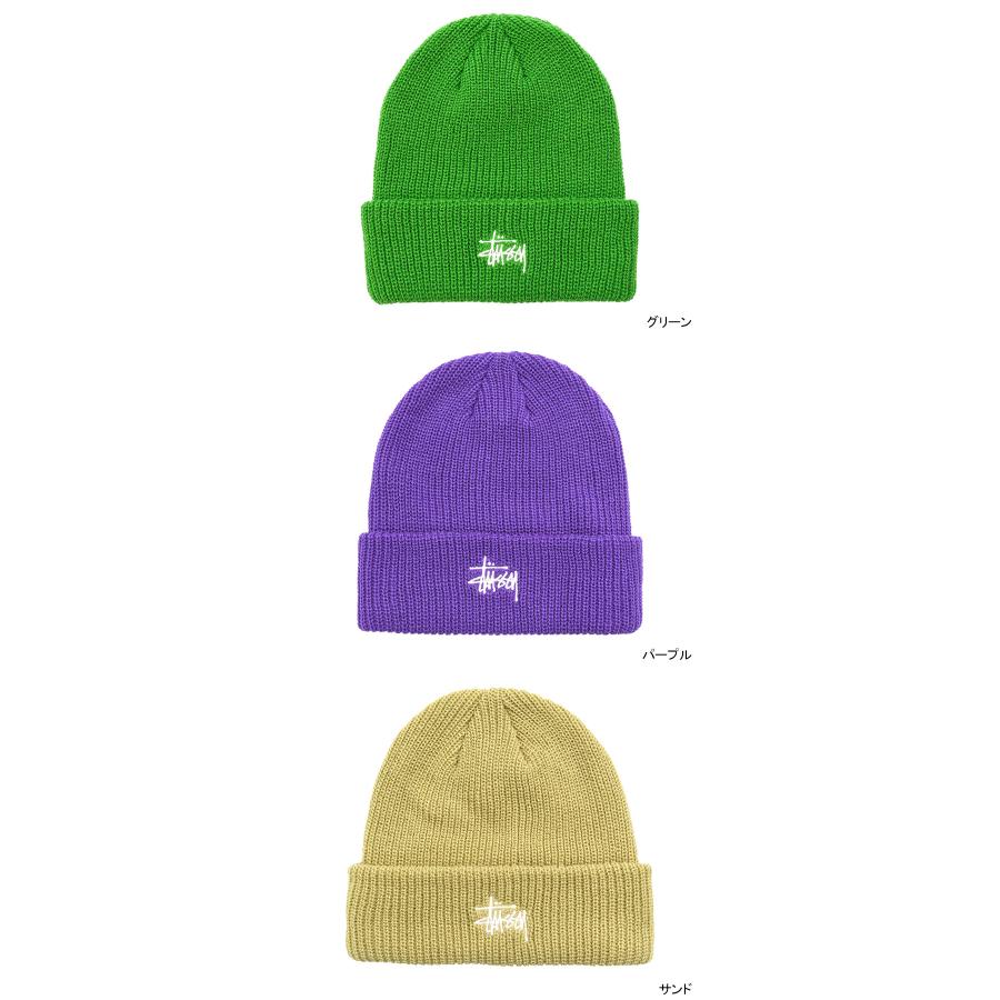STUSSY リブ編み ニット帽 青　ビーニー　beanie stussy(ステューシー) ニット帽 ネイビー｜【公式】カインドオル