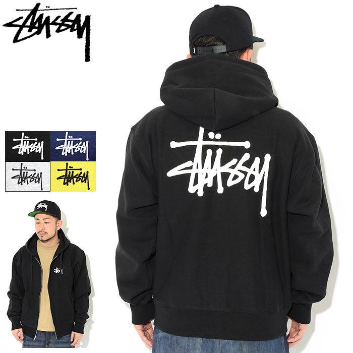 ステューシー パーカー ジップアップ STUSSY メンズ & レディース Basic Stussy ( full zip hooded sweat  1974762 1974649 USAモデル 正規 ) : stu-bcstussyzh : ice field - 通販 -