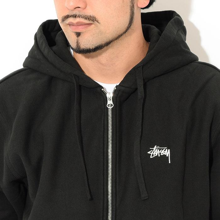 ステューシー パーカー ジップアップ STUSSY メンズ Stock Logo ( full