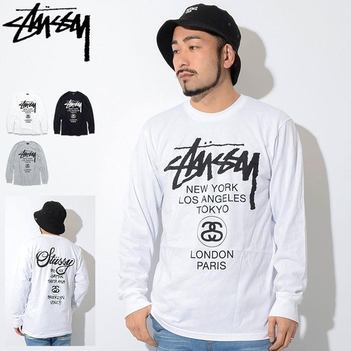 ステューシー Tシャツ 長袖 STUSSY メンズ World Tour 限定(stussy tee カットソー トップス ロンt ワールドツアー  3993276 USAモデル 正規) : stu-worldtourlt : ice field - 通販 - Yahoo!ショッピング