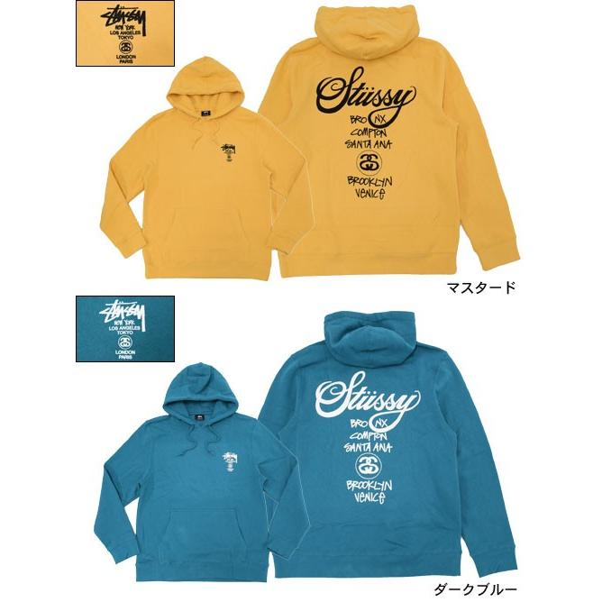 ステューシー STUSSY プルオーバー パーカー World Tour(stussy hooded sweat トップス 男性用 ワールドツアー 1923688 1923817)｜icefield｜05