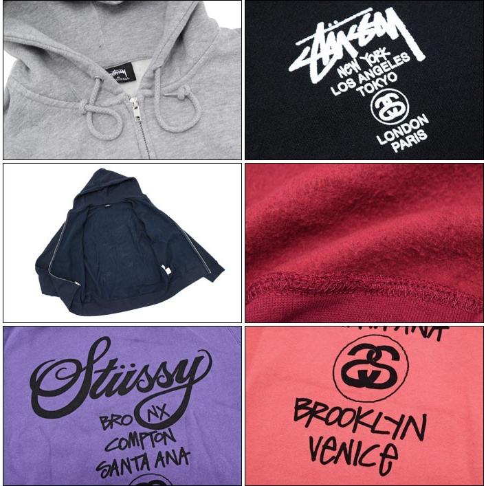 ステューシー STUSSY パーカー ジップアップ World Tour ( stussy full