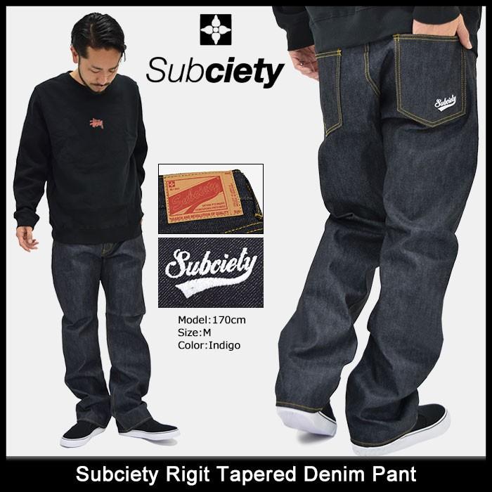 Subciety（サブサエティ） パンツ メンズ リジッド テーパード デニム