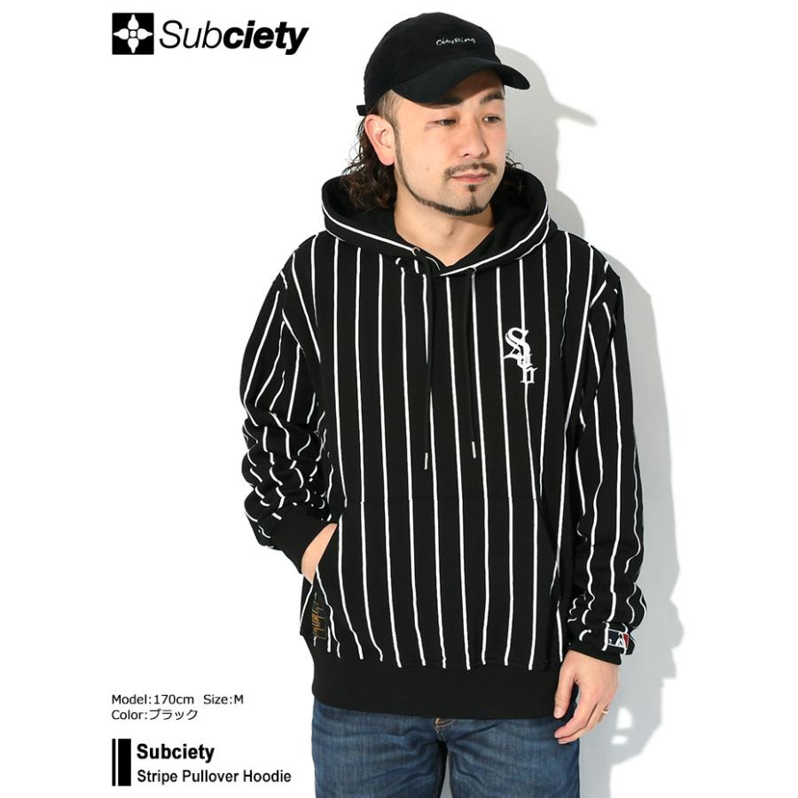 Subciety（サブサエティ） パーカー プルオーバー メンズ ストライプ