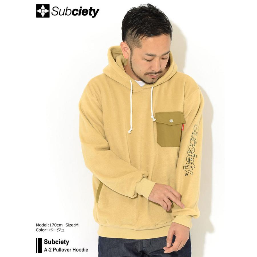 サブサエティ プルオーバー パーカー Subciety メンズ A-2 ( subciety 