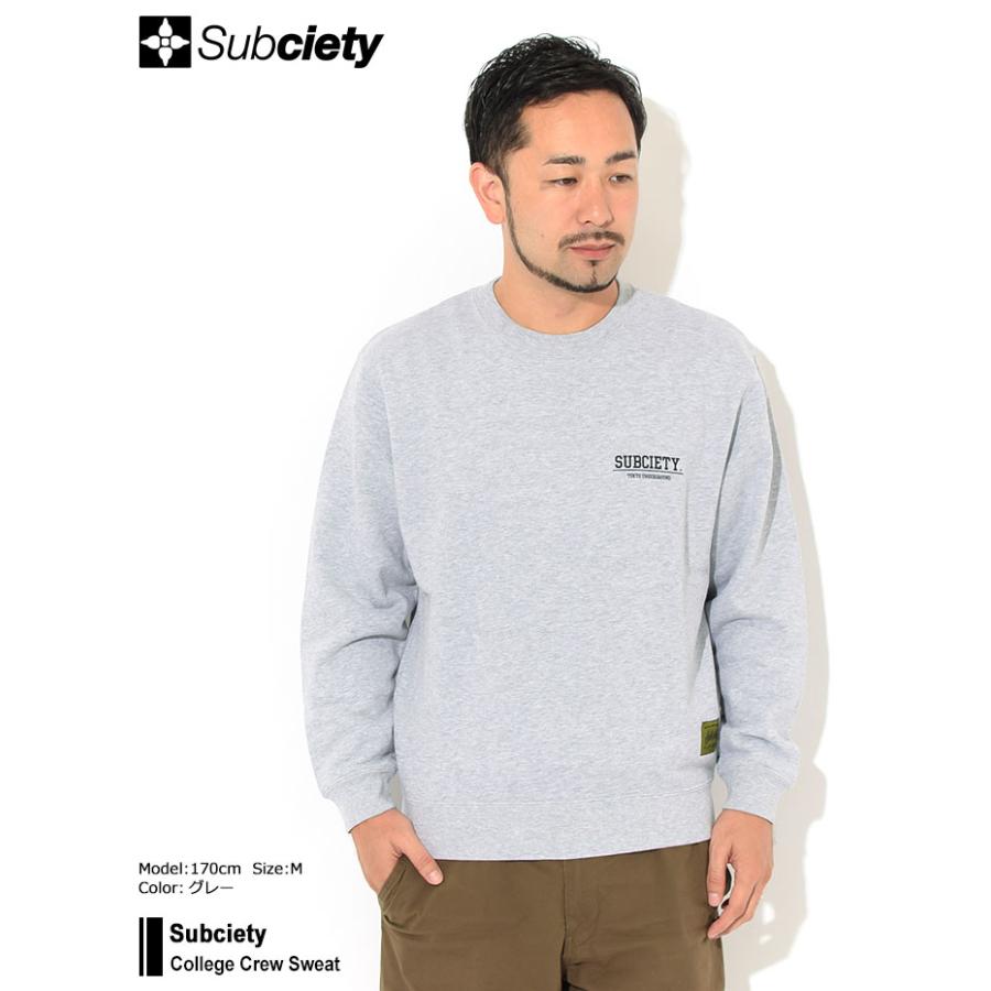 サブサエティ トレーナー Subciety メンズ カレッジ クルー スウェット Subciety College Crew Sweat スエット トップス 104 315 Ice Field 通販 Paypayモール