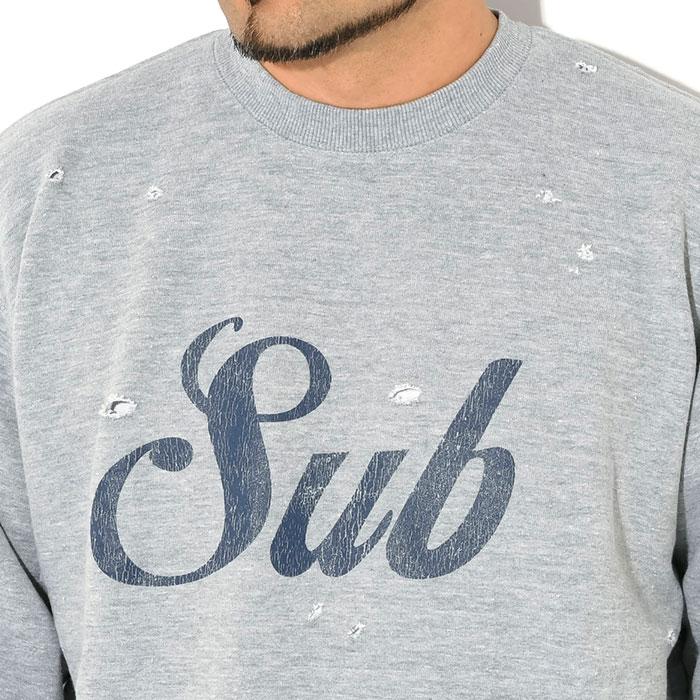 Subciety サブサエティ トレーナー メンズ ダメージド クルー Subciety サブサエティ トレーナー メンズ ダメージド クルー