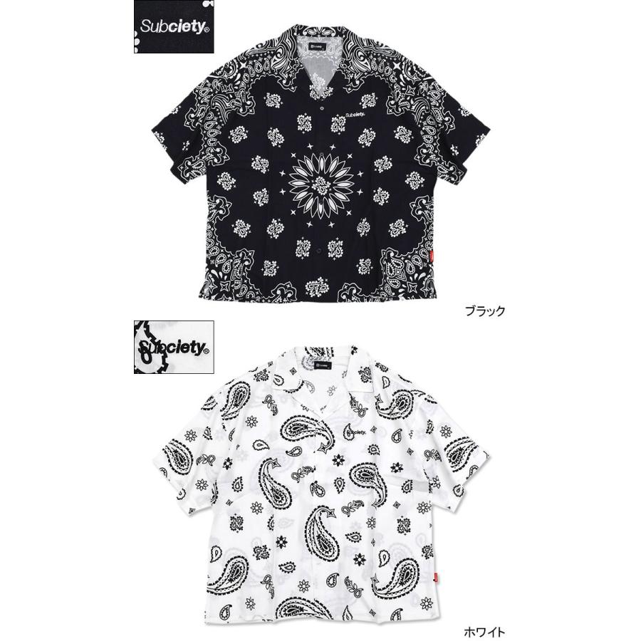 Subciety（サブサエティ） シャツ 半袖 メンズ レーヨン ガラ ( Rayon