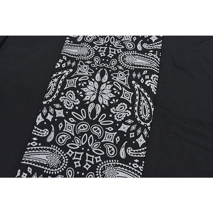 Subciety（サブサエティ） Tシャツ 半袖 メンズ ペイズリー パネル 