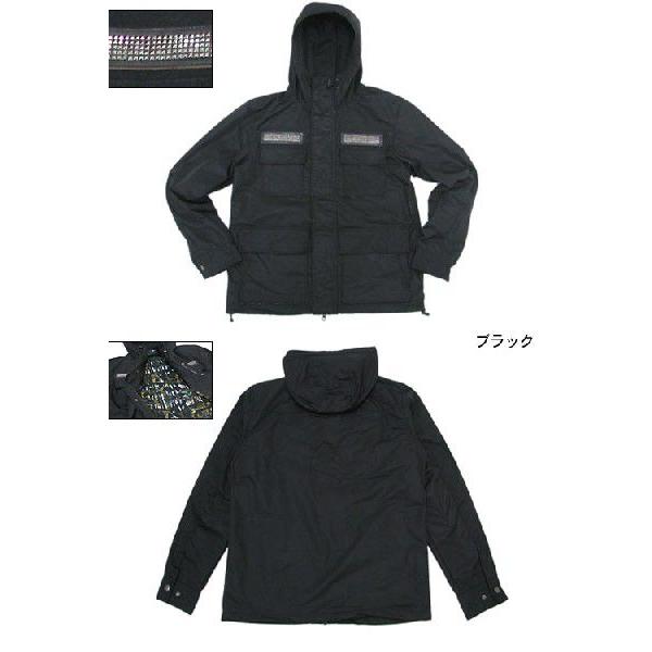 Subciety ブラック マウンテンパーカー Subciety サブサエティ スタッズ マウンテン パーカー
