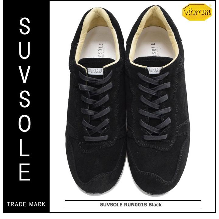 サヴソル スニーカー SUVSOLE メンズ 男性用 RUN001S Black(RUN001S RUN1S RUN 001 S vibram ビブラムソール ブラック シューズ OG-060S-11)｜icefield｜02