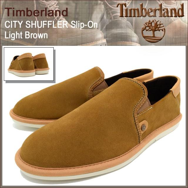 ティンバーランド Timberland スリッポン メンズ シティ シャッフラー スリップオン ライトブラウン(A12LR CITY SHUFFLER Slip-On Brown)｜icefield