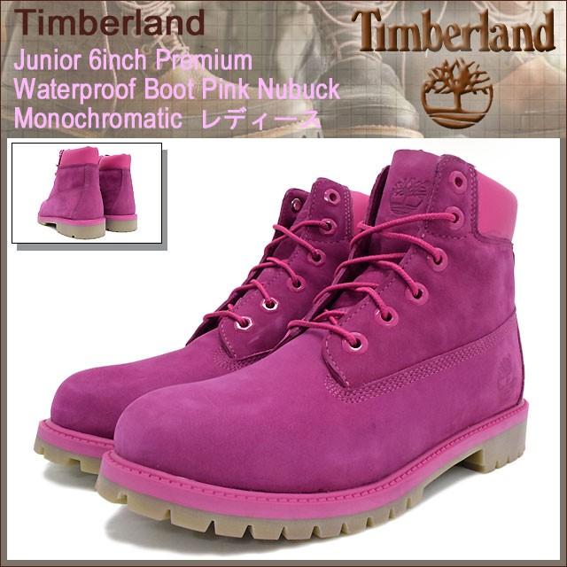 ティンバーランド Timberland ブーツ レディース対応サイズ ジュニア 6インチ ウォータープルーフ ピンク ヌバック モノクロマチック A14yq Ice Field 通販 Paypayモール