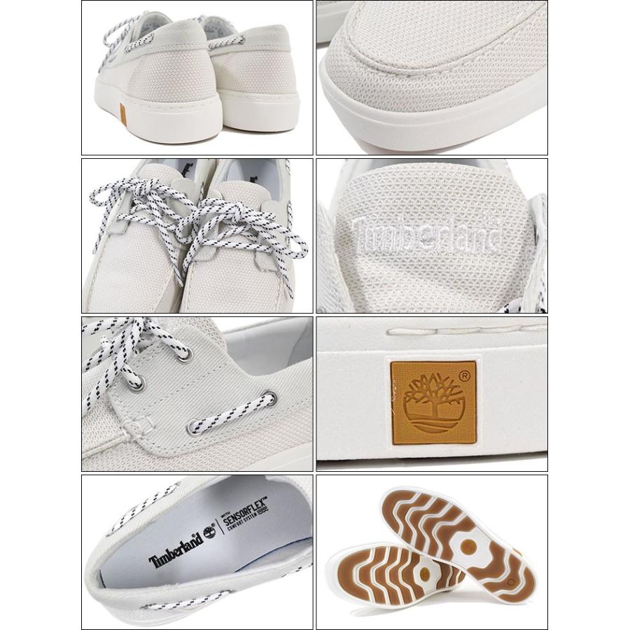 ティンバーランド Timberland スニーカー メンズ 男性用 アムハースト ニューマーケット ボート オックスフォード White/White Denim(A1HJ4)｜icefield｜02