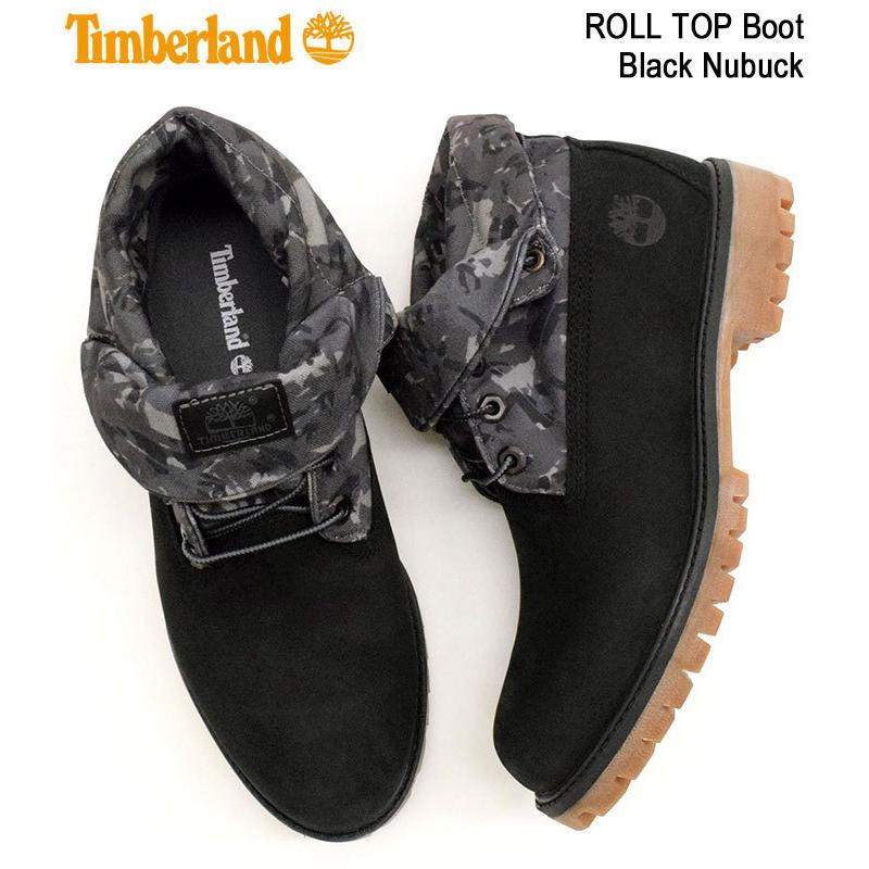 【日本正規品】ティンバーランド ブーツ Timberland メンズ 男性用 ロールトップ Black Nubuck ( A2BWU ROLL TOP Boot ブラック 黒 紳士用 )｜icefield｜02