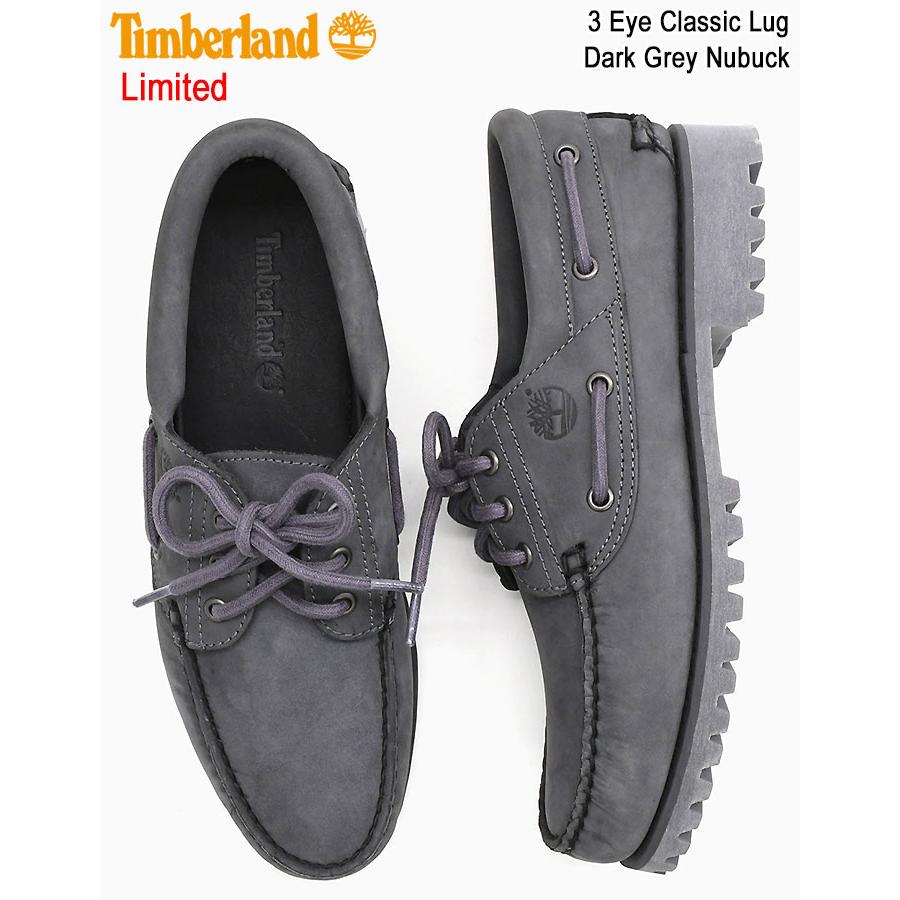 日本正規品 ティンバーランド デッキシューズ Timberland メンズ スリーアイ クラシック ラグ Dark Grey Nubuck 限定 ( A5P4C 3 Eye Classic Lug )｜icefield｜02