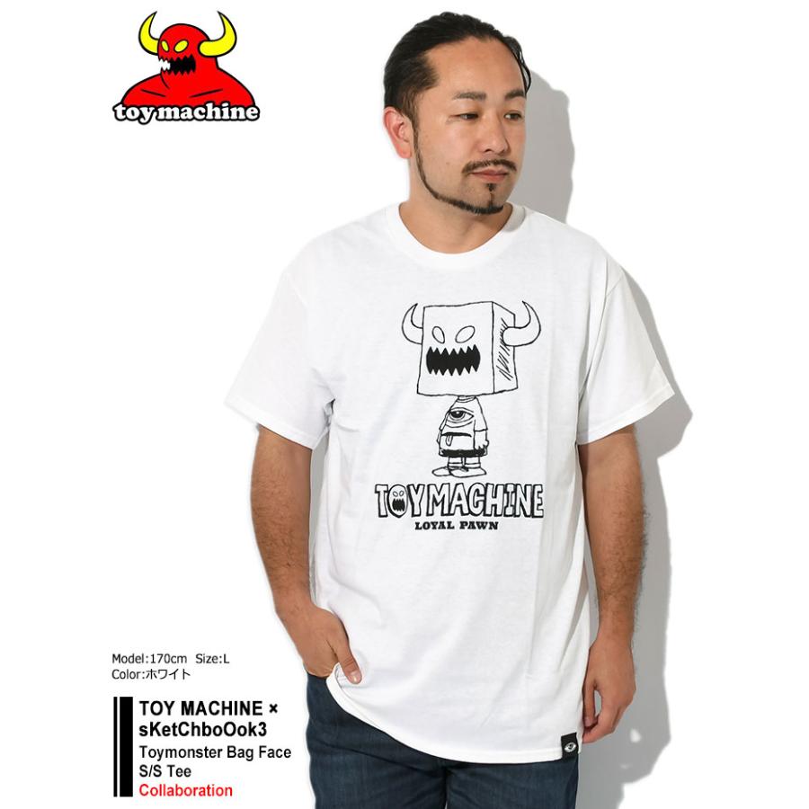 トイマシーン Tシャツ 半袖 TOY MACHINE メンズ スケッチブックスリー トイモンスター バッグ フェイス コラボ Bag Face S S Tee STMSDST2 M便 1 1