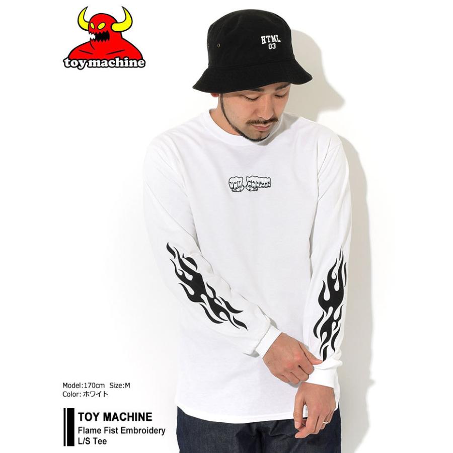 TOY MACHINE（トイマシーン） Tシャツ 長袖 メンズ フレイム フィスト