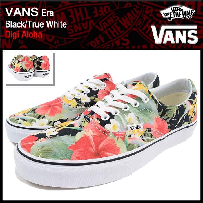 バンズ VANS スニーカー メンズ 男性用 エラ Black/True White デジ アロハ(vans VN-00018FID6 Era Digi Aloha)｜icefield