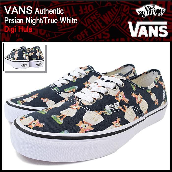 バンズ VANS スニーカー メンズ 男性用 オーセンティック Prsian Night/True White デジ フラ(vans VN-0004MKID9 Authentic Digi Hula)｜icefield