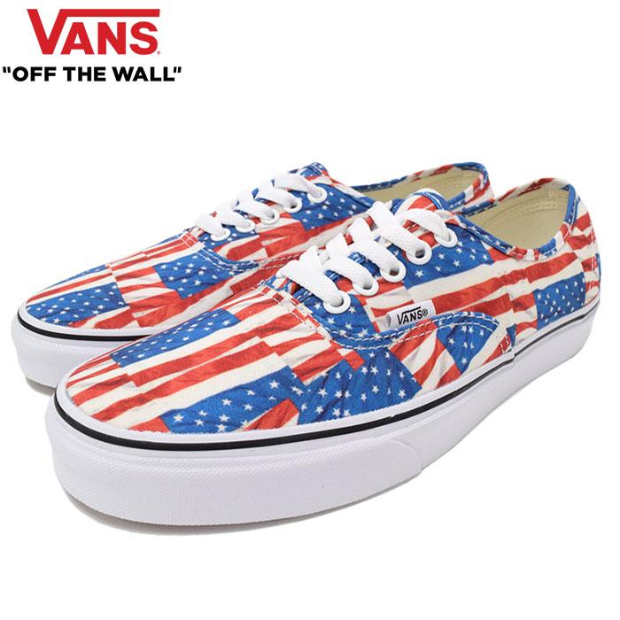 バンズ VANS スニーカー メンズ 男性用 オーセンティック Red/True White フリー フラッグ ( vans VN-0004MKIE7 Authentic Free Flag ローカット SNEAKER MENS・靴 シューズ SHOES ヴァンズ ) VANS（ヴァンズ） バンズ スニーカー メンズ 男性用 オーセンティック