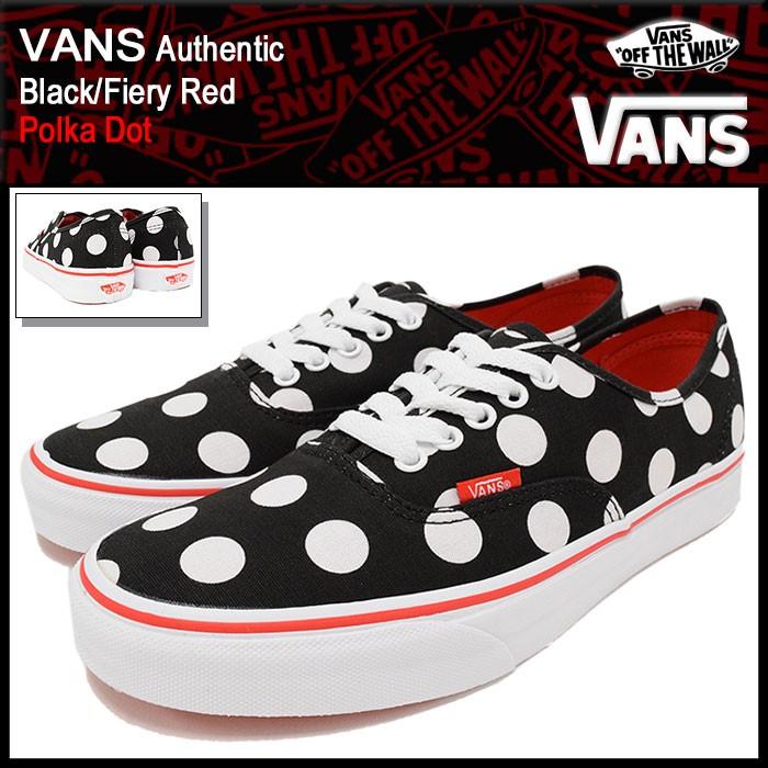 vans authentic black and red