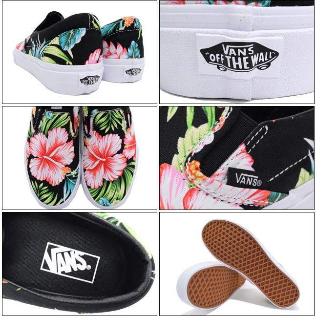 VANS バンズ スニーカー クラシック スリッポン Black ハワイアン 