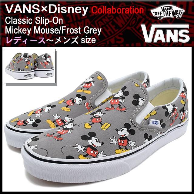 バンズ Vans スニーカー レディース メンズ ディズニー クラシック スリッポン ミッキー マウス フロストグレー コラボ Vn 00meghg Ice Field 通販 Paypayモール
