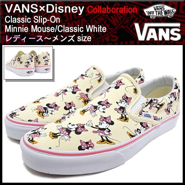 バンズ Vans スニーカー レディース メンズ ディズニー クラシック スリッポン ミニー マウス クラシックホワイト コラボ Vn 00meghi Ice Field 通販 Paypayモール