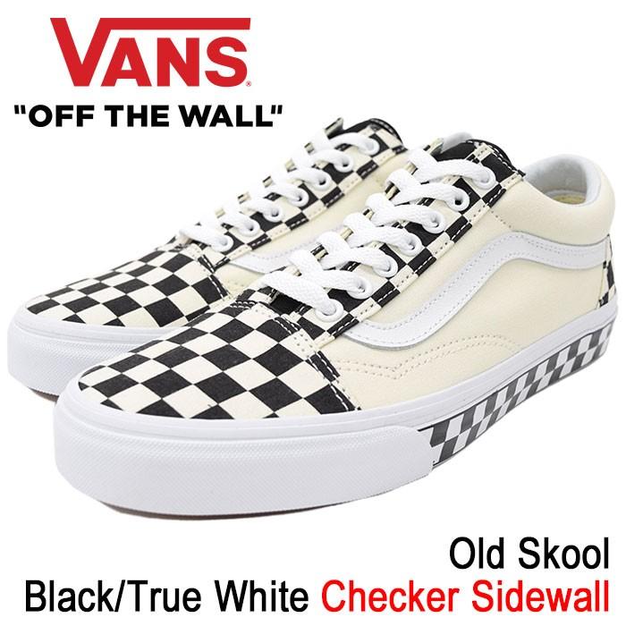 バンズ スニーカー VANS メンズ 男性用 オールドスクール Black/True White チェッカー サイドウォール(VN-0A38G1QMI Old Skool Checker)｜icefield