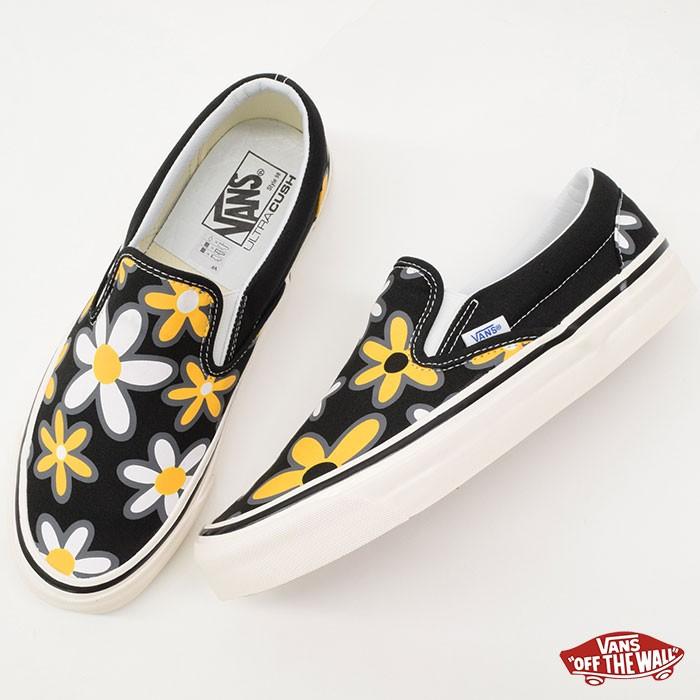 vans black flower