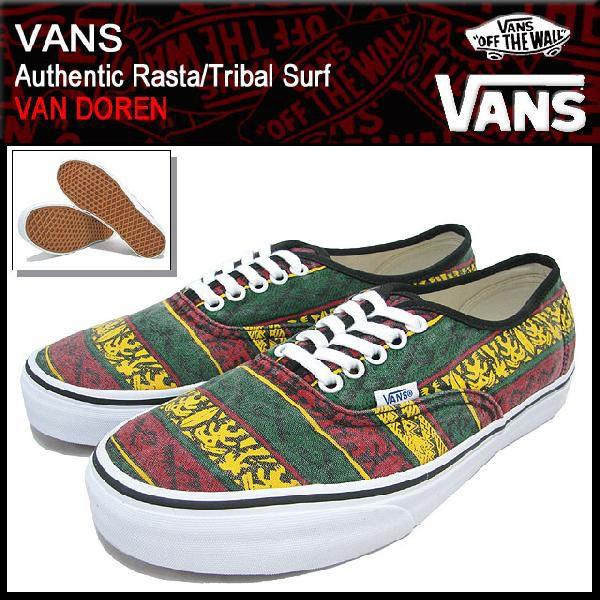 VANS（ヴァンズ） バンズ スニーカー オーセンティック Rasta/Tribal Surf バン ドーレン (vans VN ...
