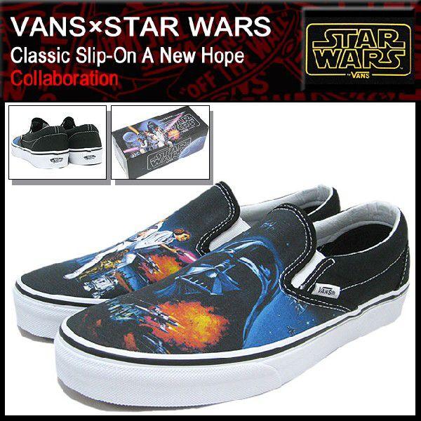 バンズ VANS×STAR WARS スニーカー クラシック スリッポン A New Hope コラボ メンズ 男性(VN-0XG8DJK Classic Slip-On スター・ウォーズ) | VANS
