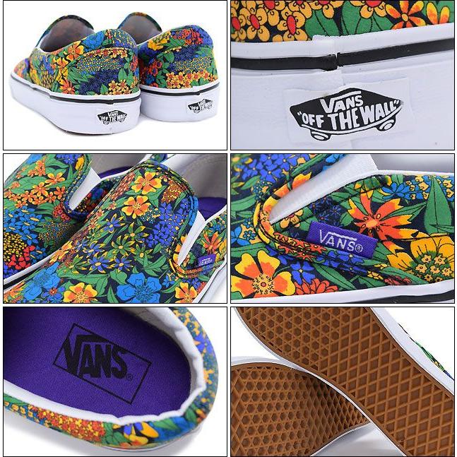 vans multi floral true white