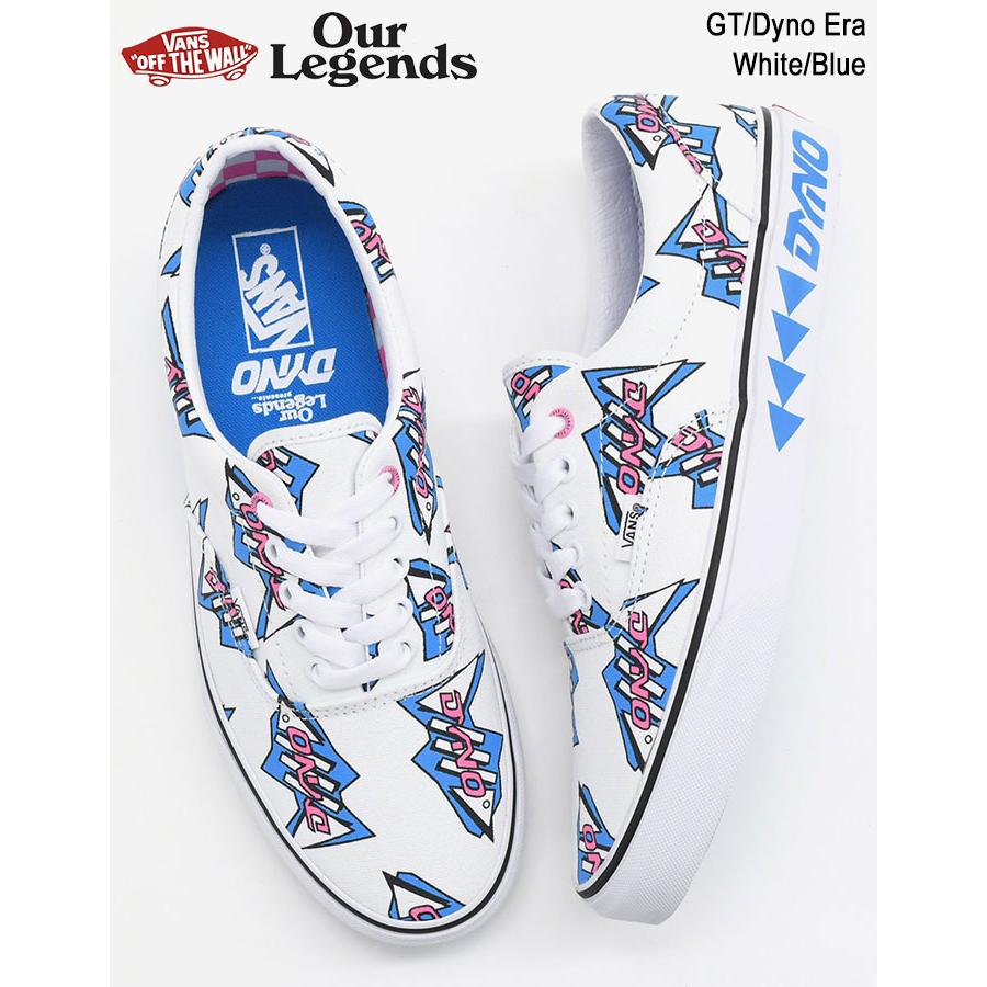 バンズ スニーカー VANS メンズ 男性用 アワー レジェンズ GT ダイノ エラ White/Blue コラボ ( VN0005UEZ5D Our Legends GT/Dyno Era )｜icefield｜02