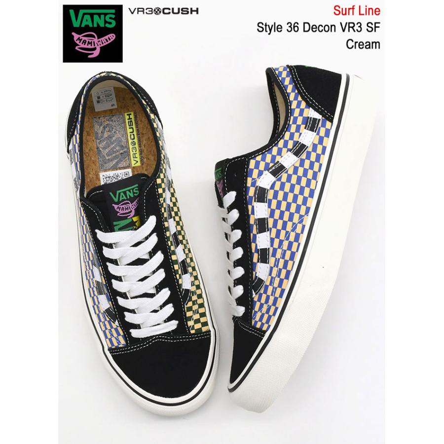 バンズ スニーカー VANS メンズ 男性用 マミ ワタ スタイル 36 デコン VR3 SF Cream コラボ サーフライン (VN0007R2CRM Mami Wata Style 36)｜icefield｜02