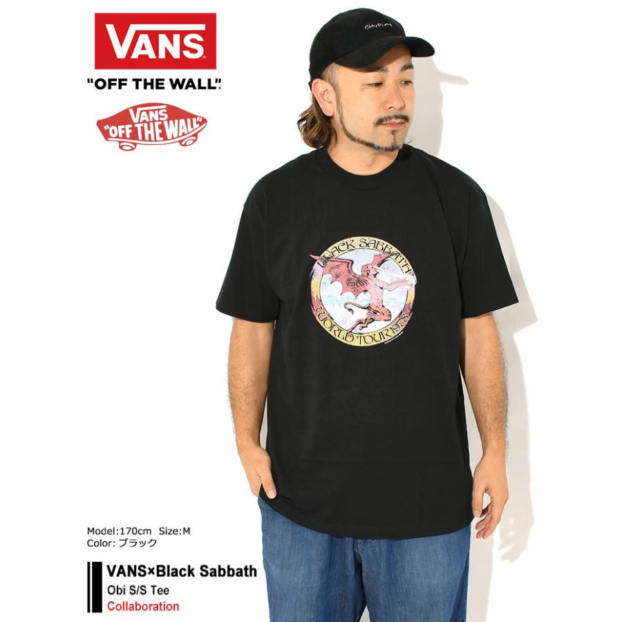 90sOLDVANSオールドバンズヴァンズtシャツ半袖メンズブラック黒 VANS（ヴァンズ） バンズ Tシャツ 半袖 メンズ ブラック・サバス オビ